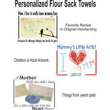 Flour Sack Towel with Personalized Artwork