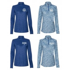 Payson Seymour Volleyball Ladies' Cut Marbled Quarter-Zip Pullover