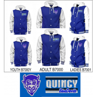 QHS Spirit Wear Varsity Style Sweatshirt Jacket
