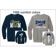 QND Cheer Comfort Colors Fleece Crew Neck Sweatshirt