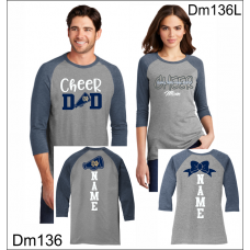 QND Cheer Triblend 3/4-Sleeve Raglan Shirt