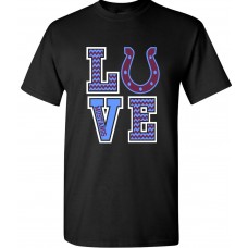 Unity T-Shirt with "Mustangs LUVE" Slogan and Chevrons