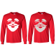 Christmas - Santa Face Red Long-Sleeved T-Shirt