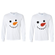 Christmas - Snowman Face Long-Sleeved T-Shirt