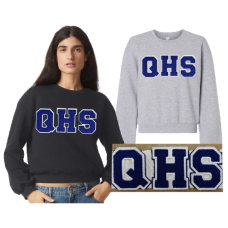 Dream Big QHS Balloon Sleeve Crop Sweatshirt