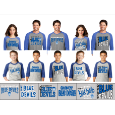 QHS Spirit Wear 3/4 Sleeve Shirts