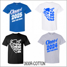 QHS Spirit Wear "Class of" 100% Cotton Shirt