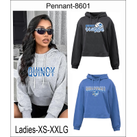 QHS Volleyball Cropped Hooded Pullover