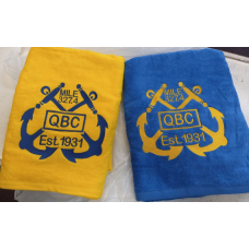 Quincy Boat Club Velour Beach Towel