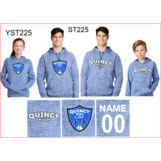 Quincy Rush Soccer Electric Heather Fleece Hooded Pullover