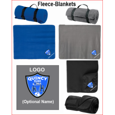 Quincy Rush Soccer Fleece/Poly Travel Blanket